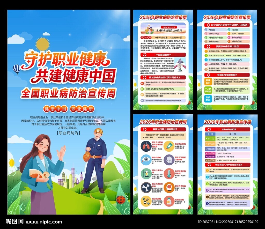 职业病防治法展板