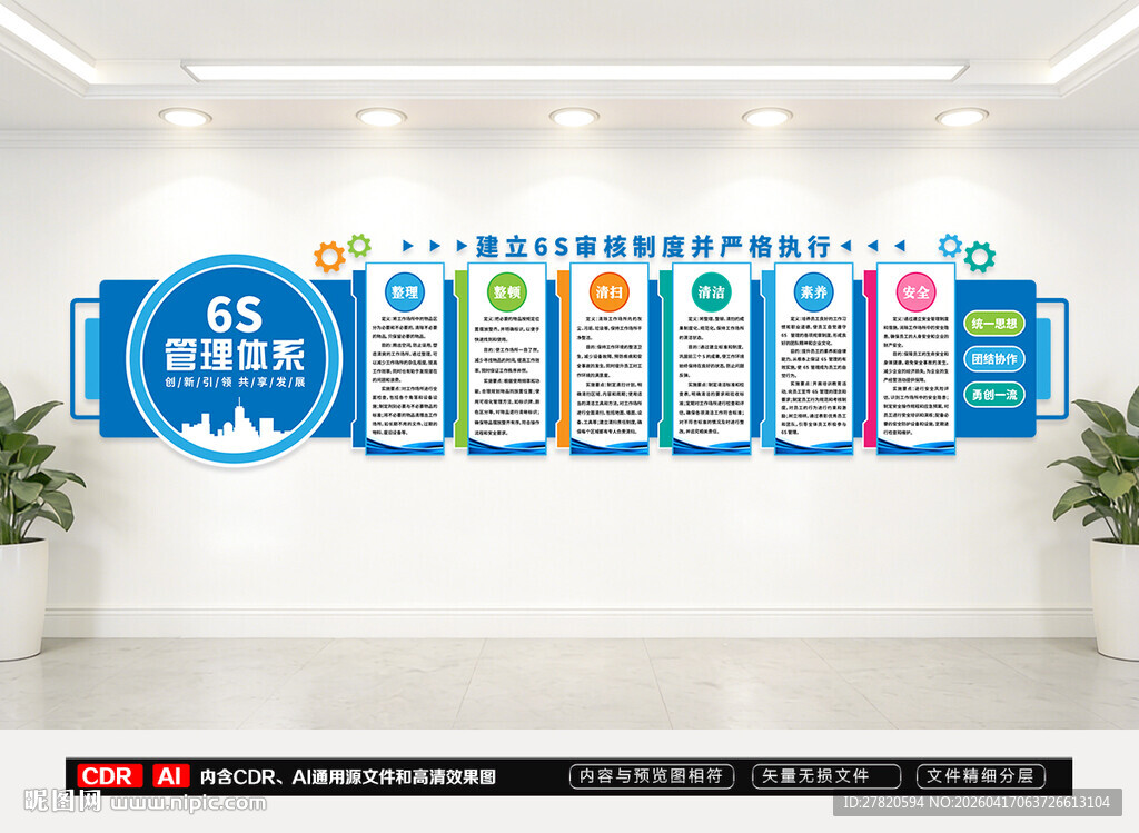 6s管理文化墙
