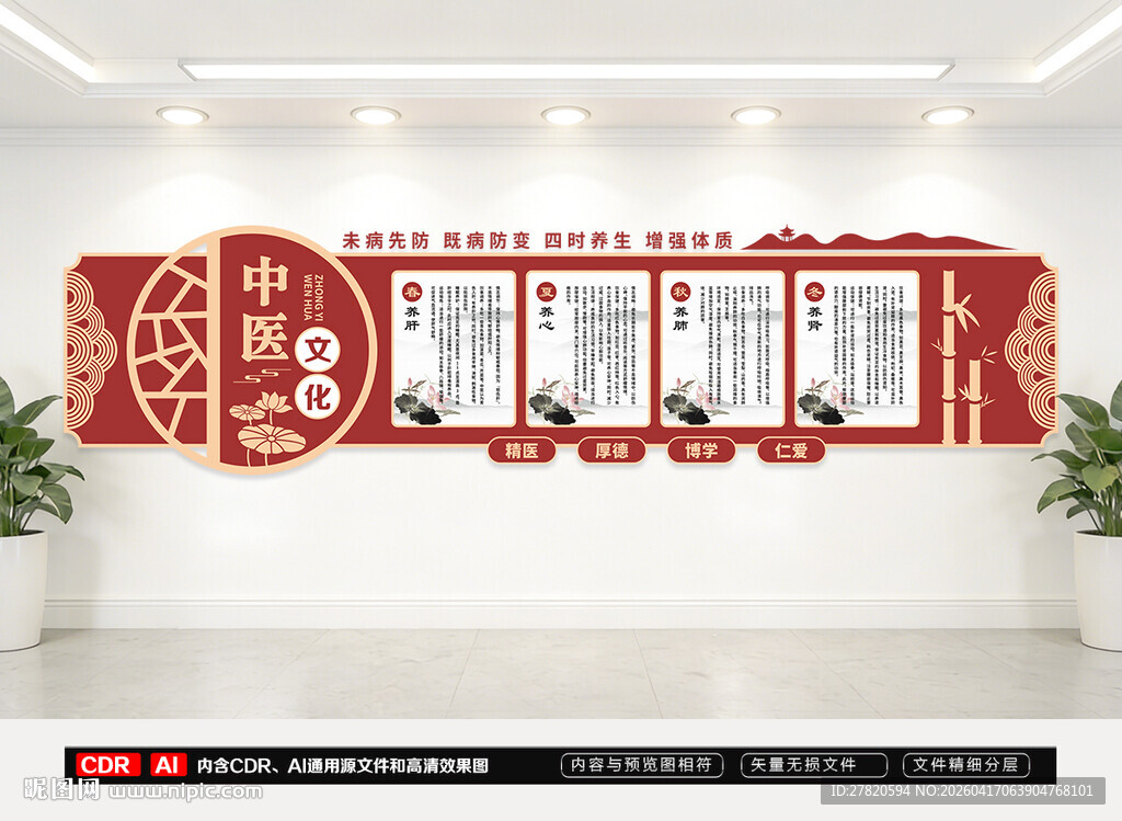 中医四季养生文化墙
