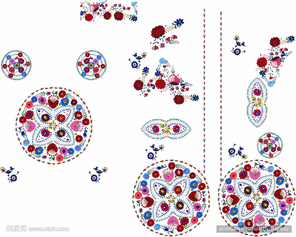 多彩分子结构图案集合