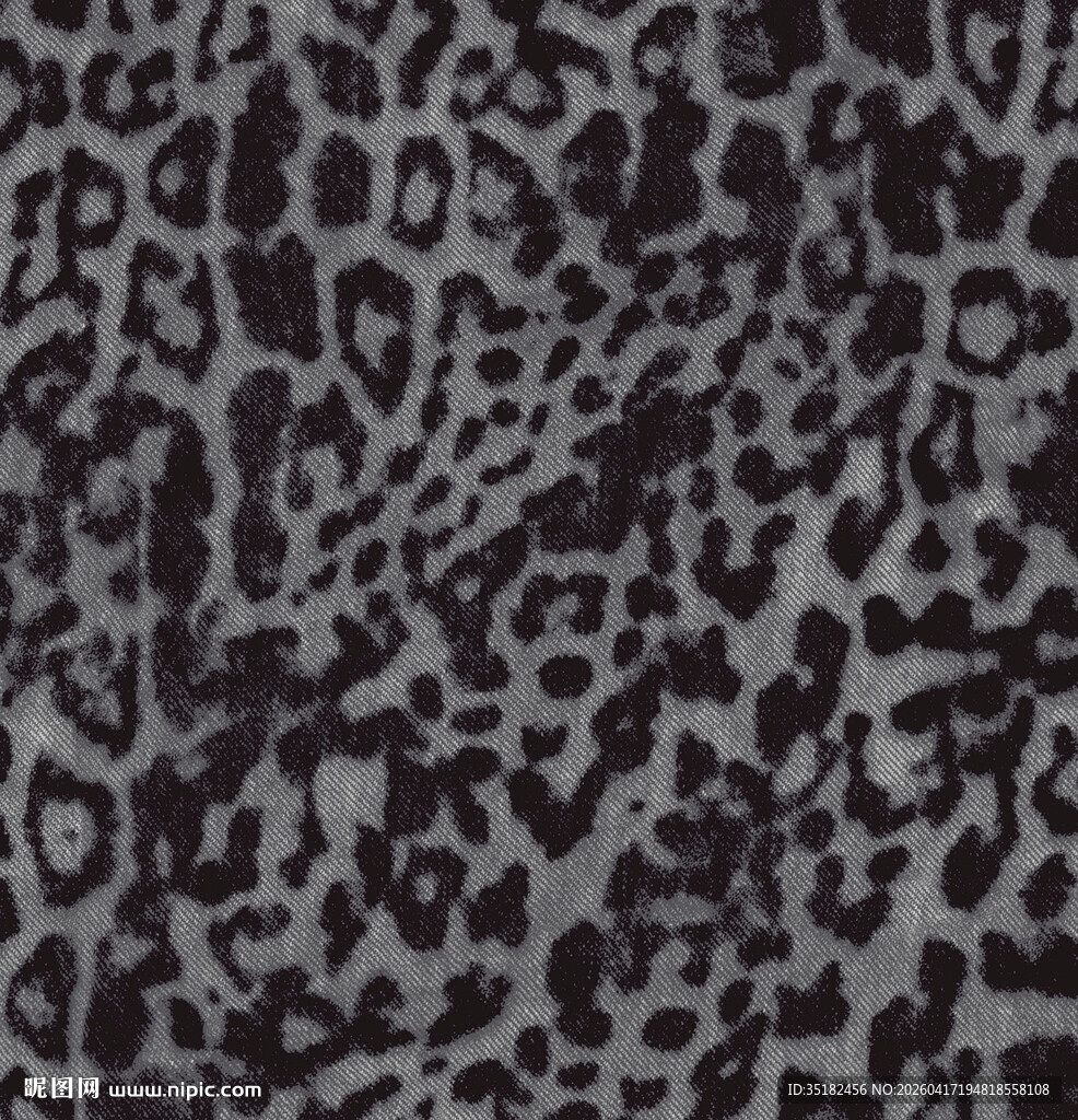 黑色豹纹纹理图案
