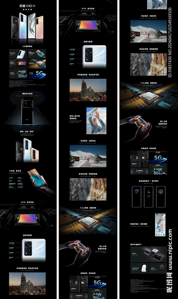 荣耀长图 电脑数码详情图