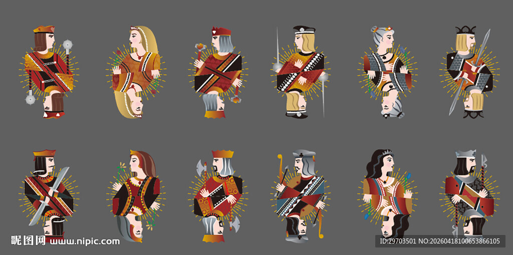 国王 王后 矢量图