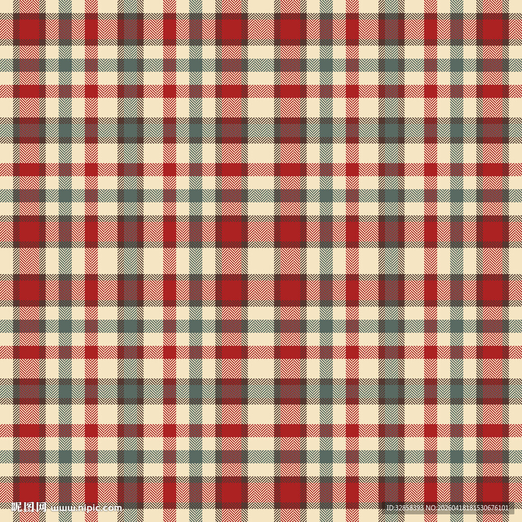 红色格子纹理图案