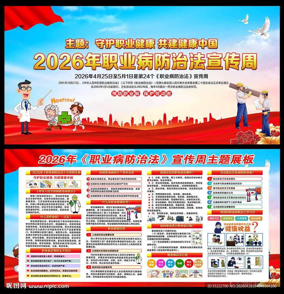 2026年职业病防治展板
