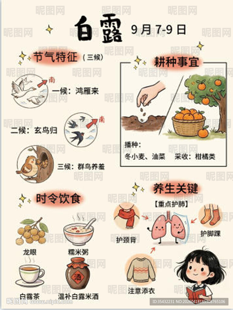 24节气海报白露