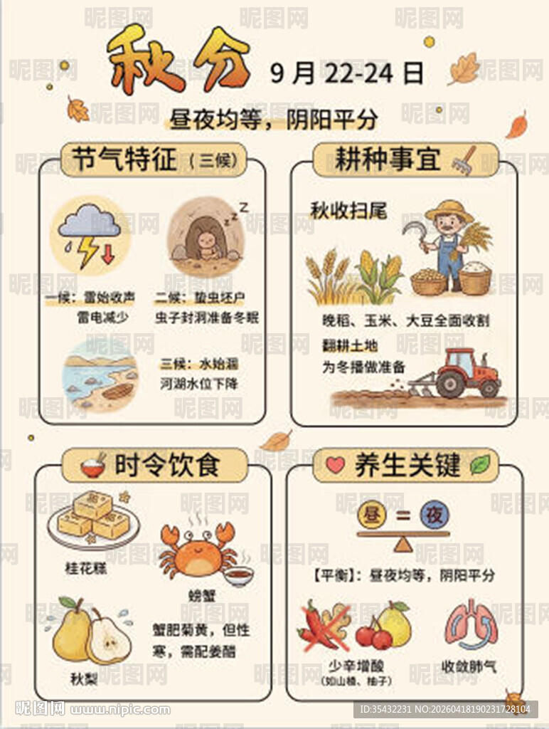 24节气海报秋分