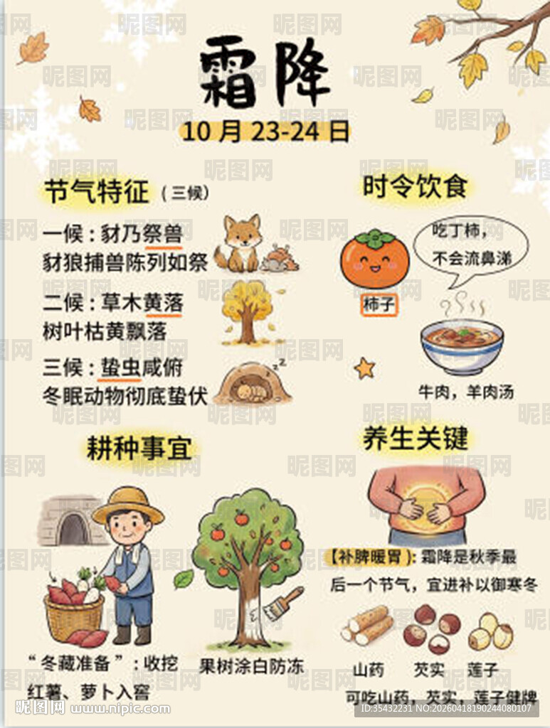 24节气海报霜降