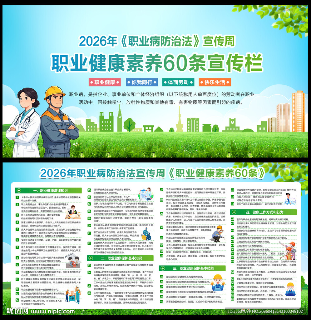 职业健康素养60条