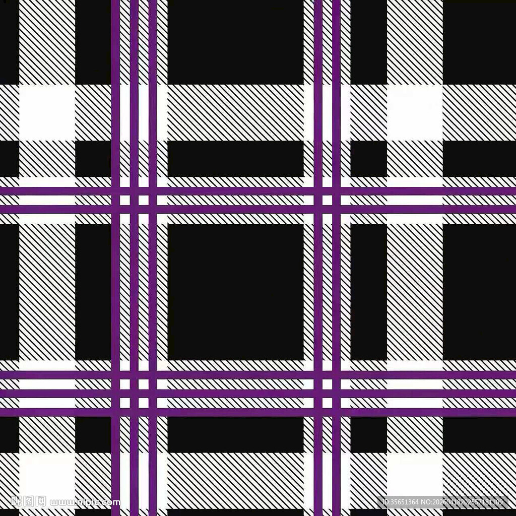 紫色黑白格子图案