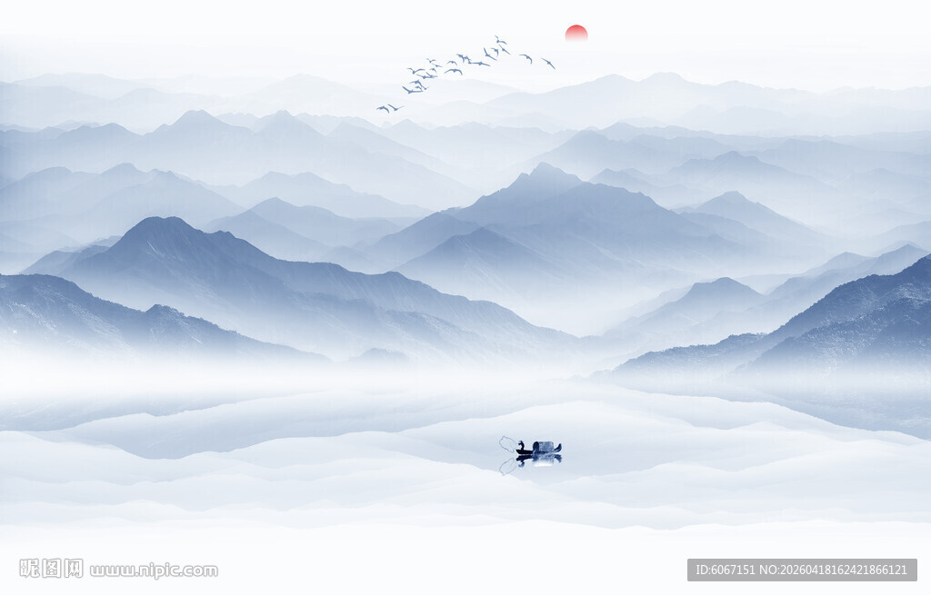 中国风水墨意境山水画