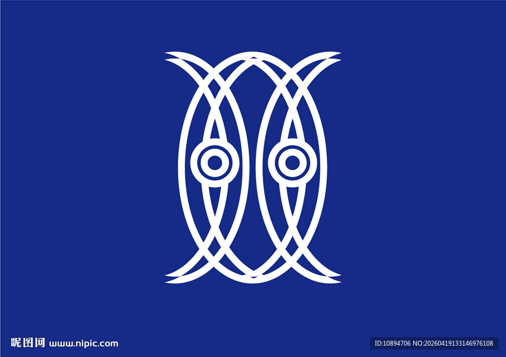 简约双鱼线条艺术图案