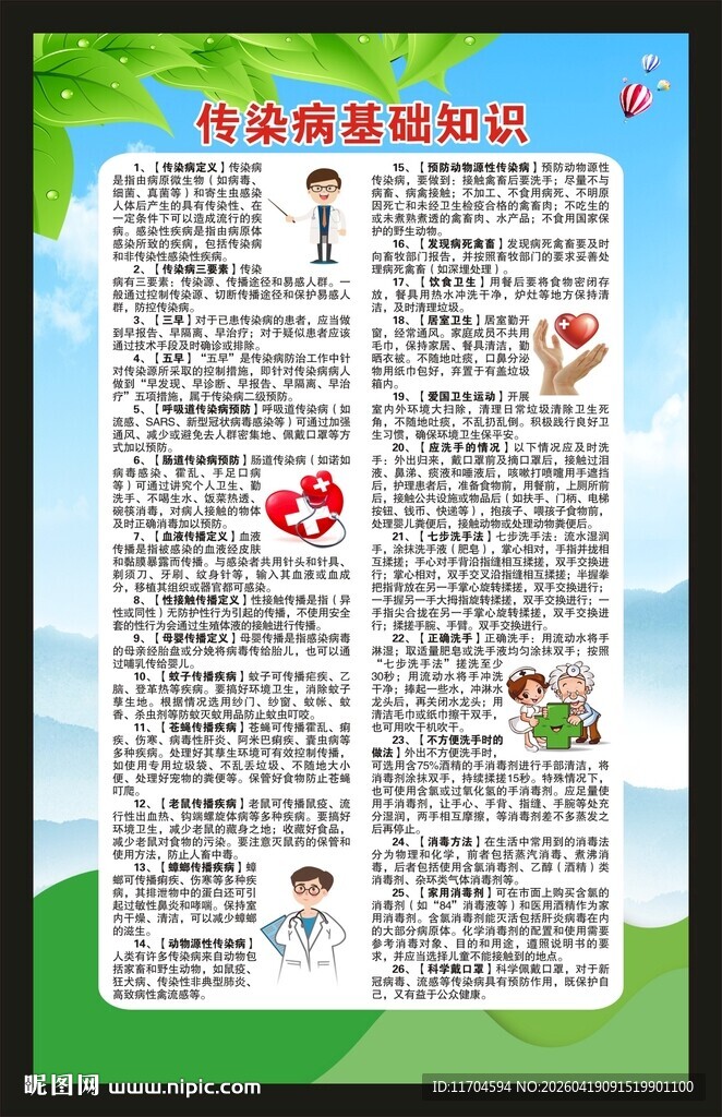 预防传染病知识海报