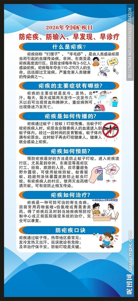 全国疟疾日展架