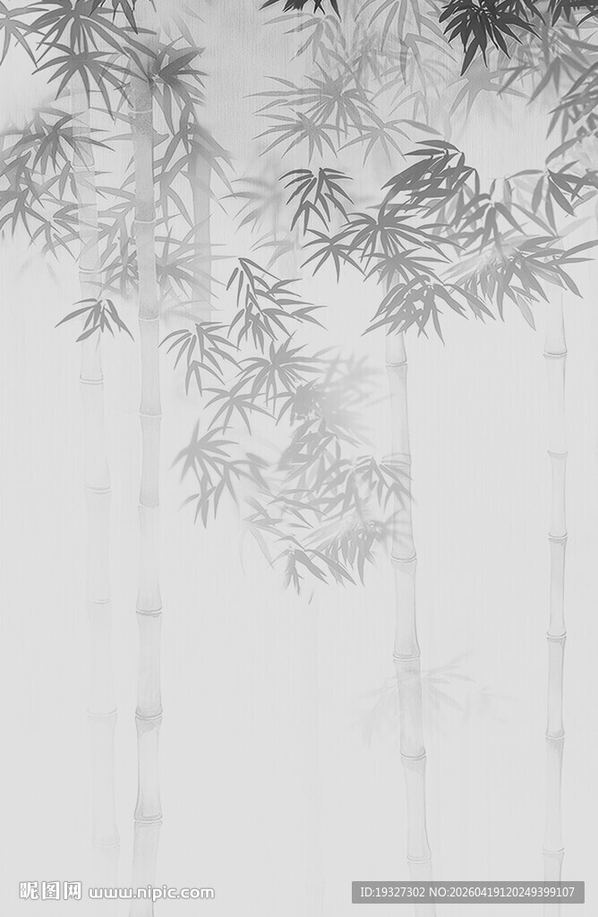 竹影新中式灯箱水墨竹子