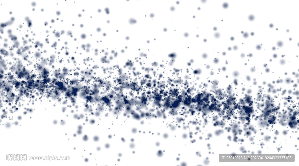 蓝色水墨散开效果