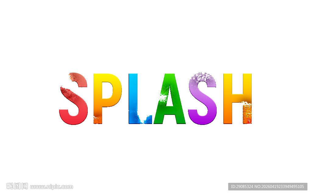 彩虹渐变斑驳字体字体样机