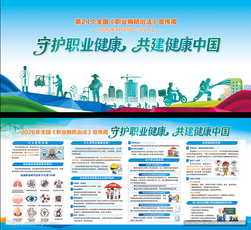 职业病防治法宣传周展板