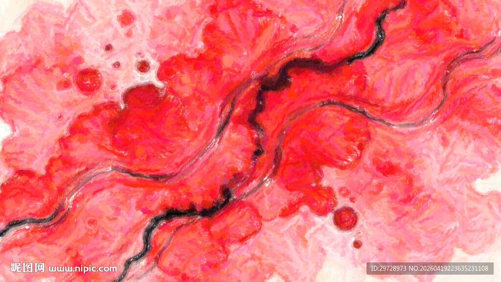 红色抽象水彩纹理背景