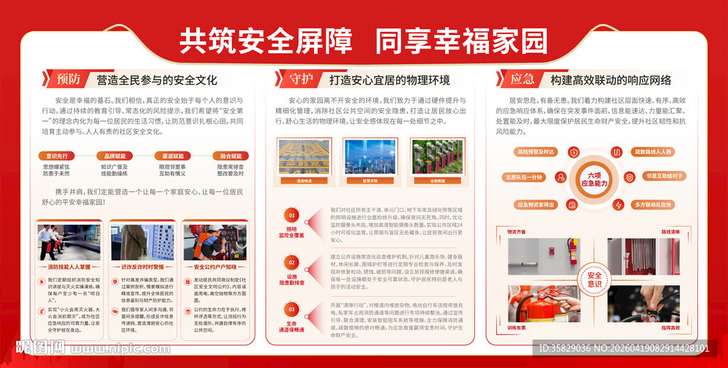 社区安全宣传展板