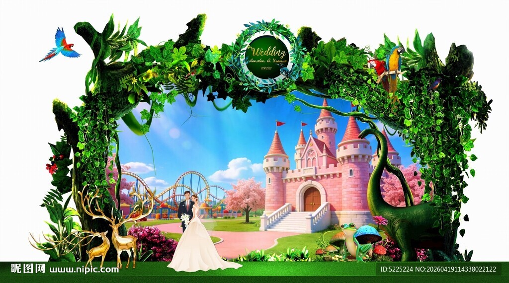 城堡婚礼背景