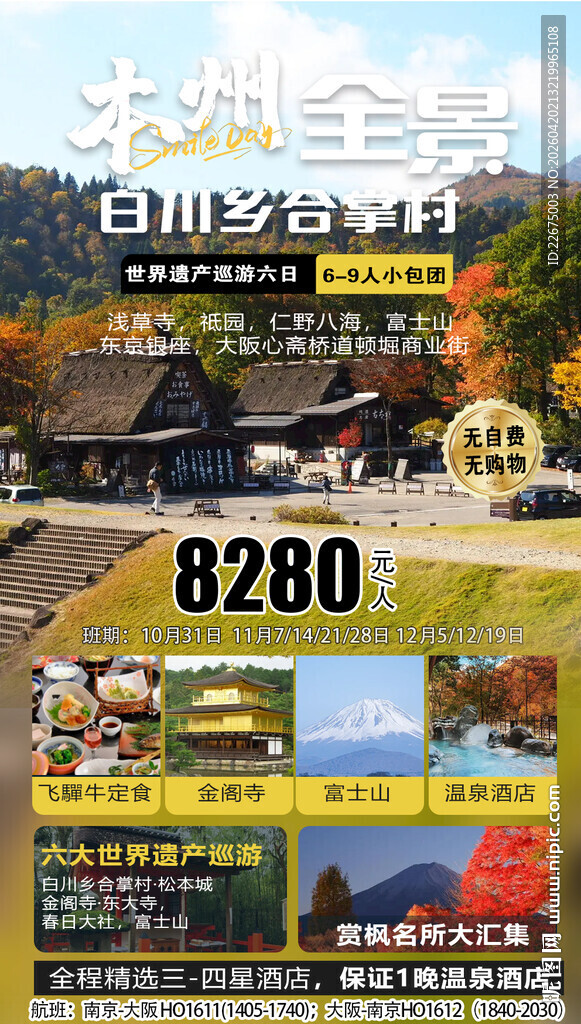 日本日光旅游项目宣传海报