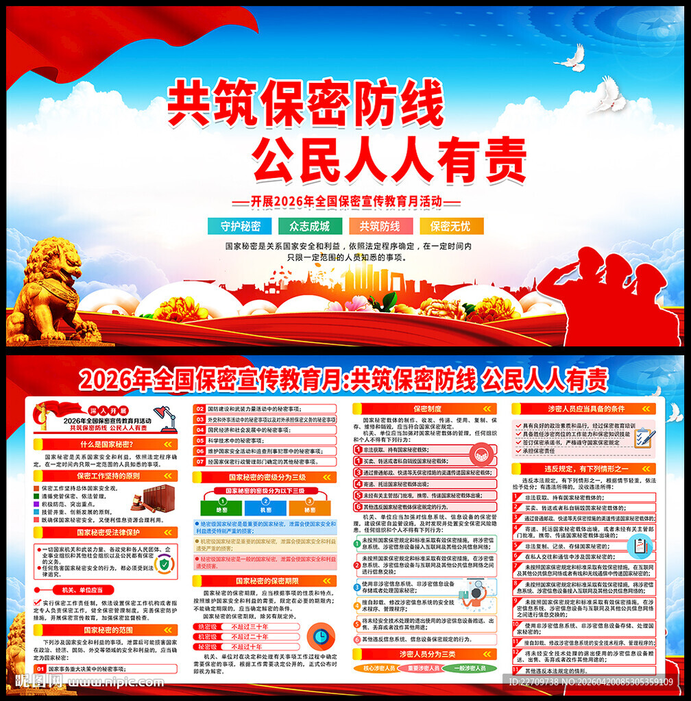 2026全国保密宣传教育月展板