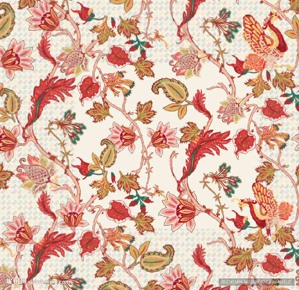 热带风树叶图案纹理背景