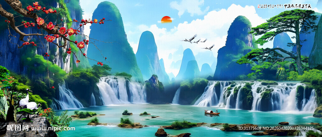 桂林山水风景画