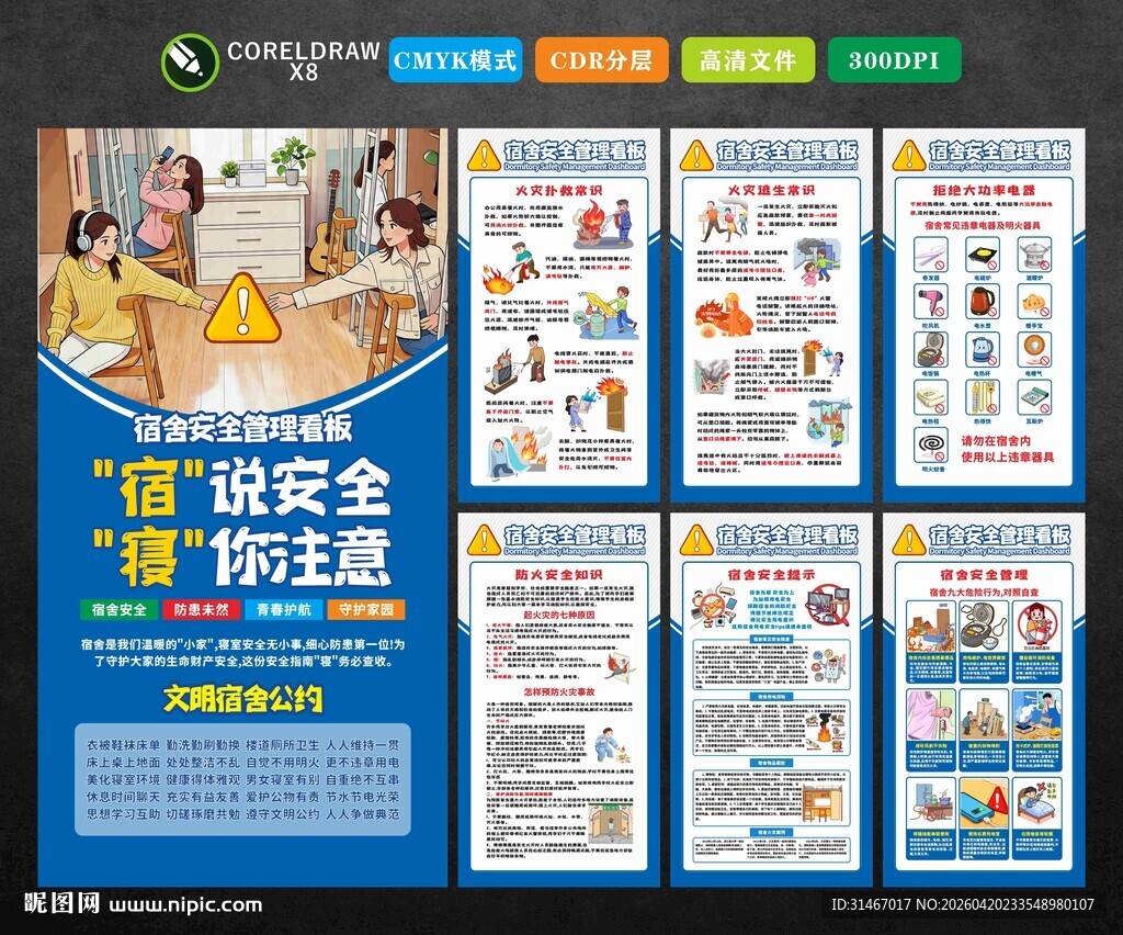 宿舍安全展板