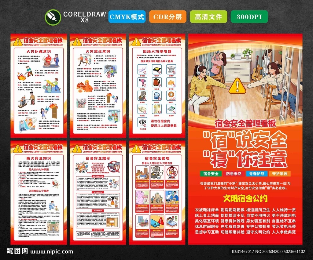 宿舍安全展板