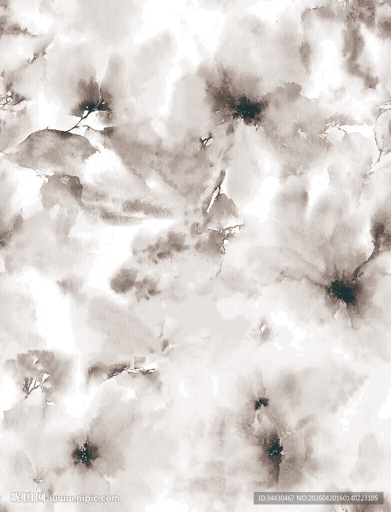 水墨花卉纹理背景图