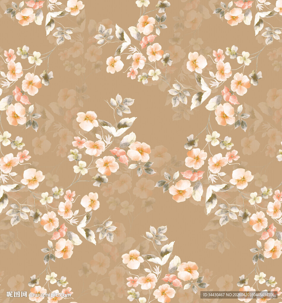 复古风花卉图案背景