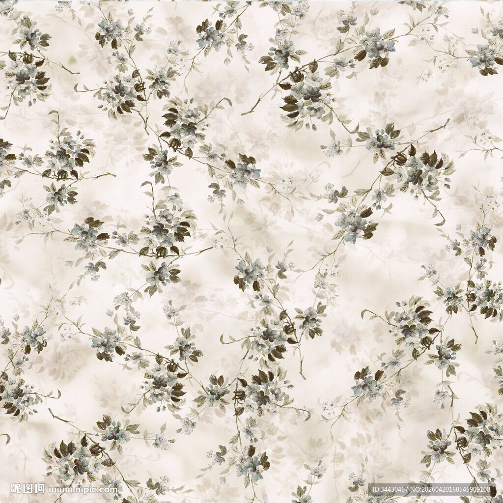 花卉图案背景清新雅致