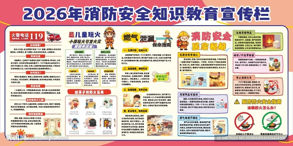 消防安全知识教育宣传栏