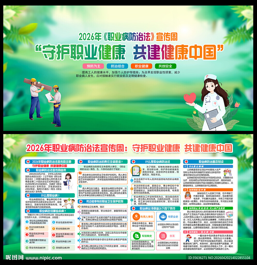 2026职业病防治法宣传周展板