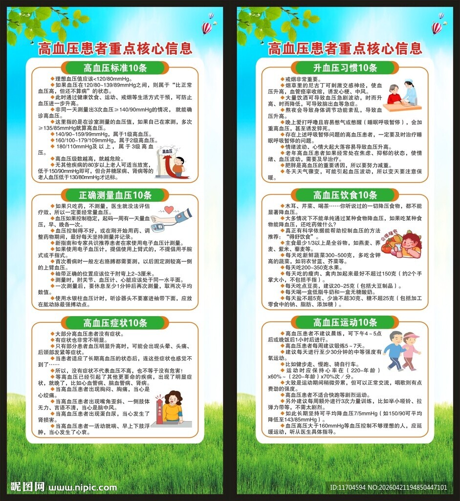 高血压日展架