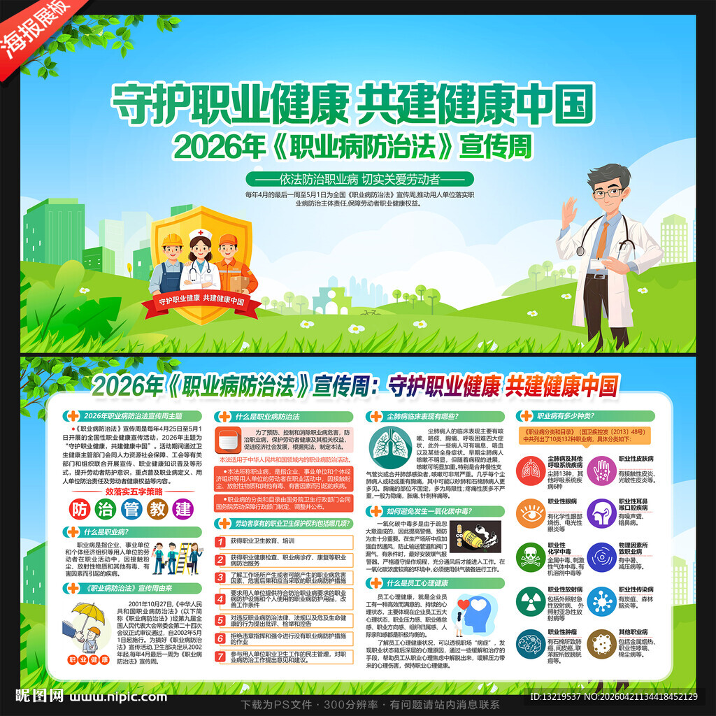 2026年职业病宣传展板