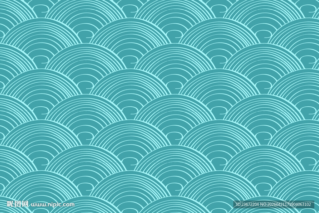 蓝绿色扇形图案纹理背景
