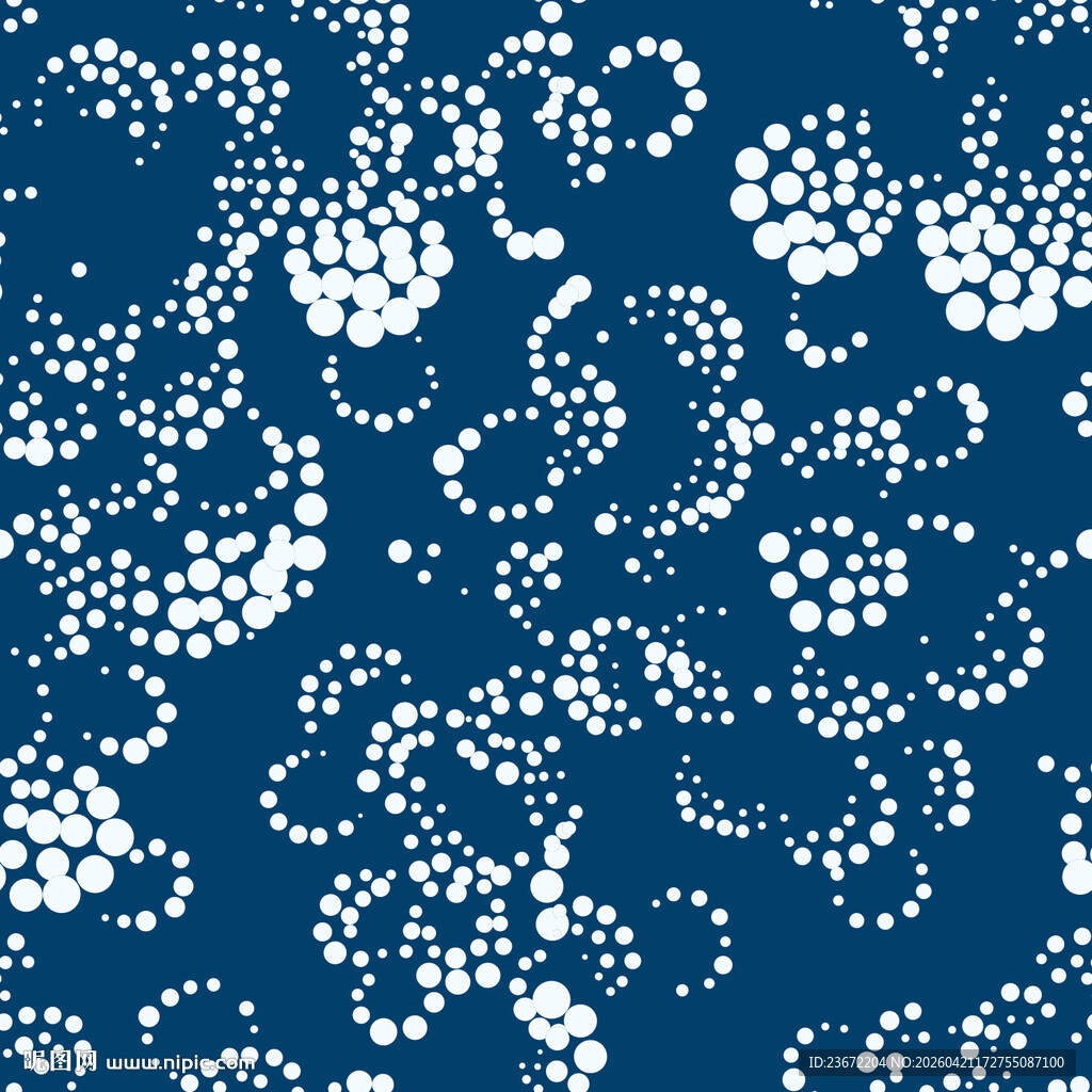 蓝底白色抽象花纹图案