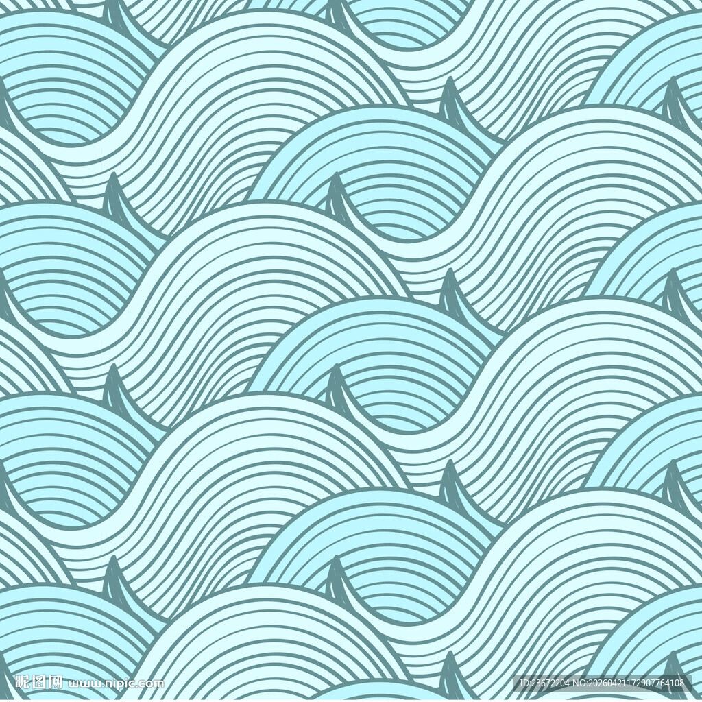 蓝白波浪图案背景纹理
