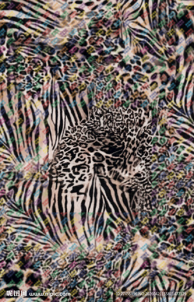 斑马纹图案纹理特写