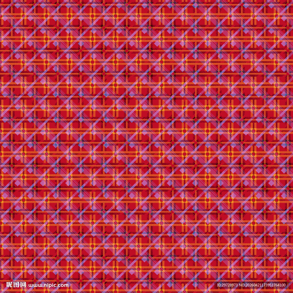 红色格子布纹