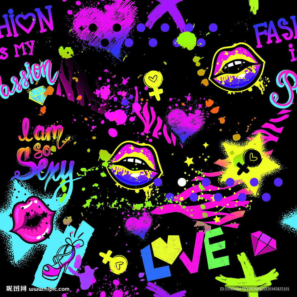 炫彩涂鸦艺术图案展示