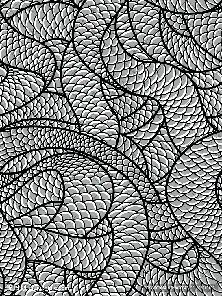 黑白蕾丝花纹图案设计