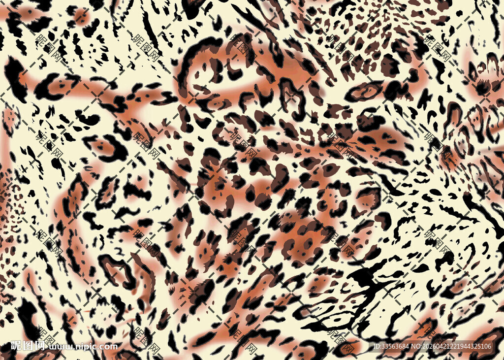 豹纹图案纹理背景图