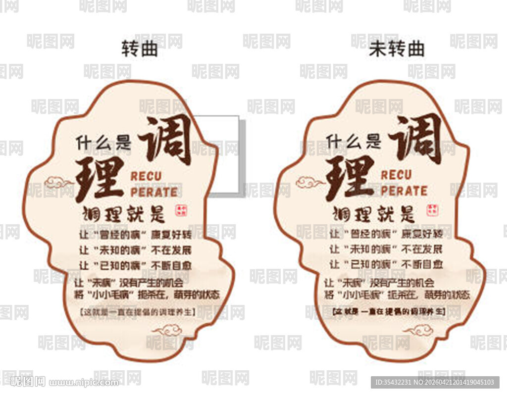 中医调理异形展板