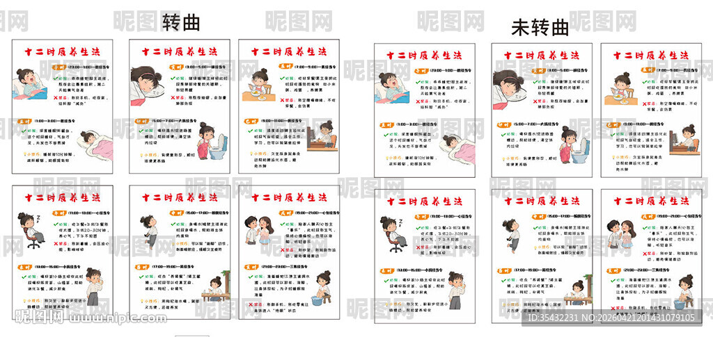 12时辰养生示意图