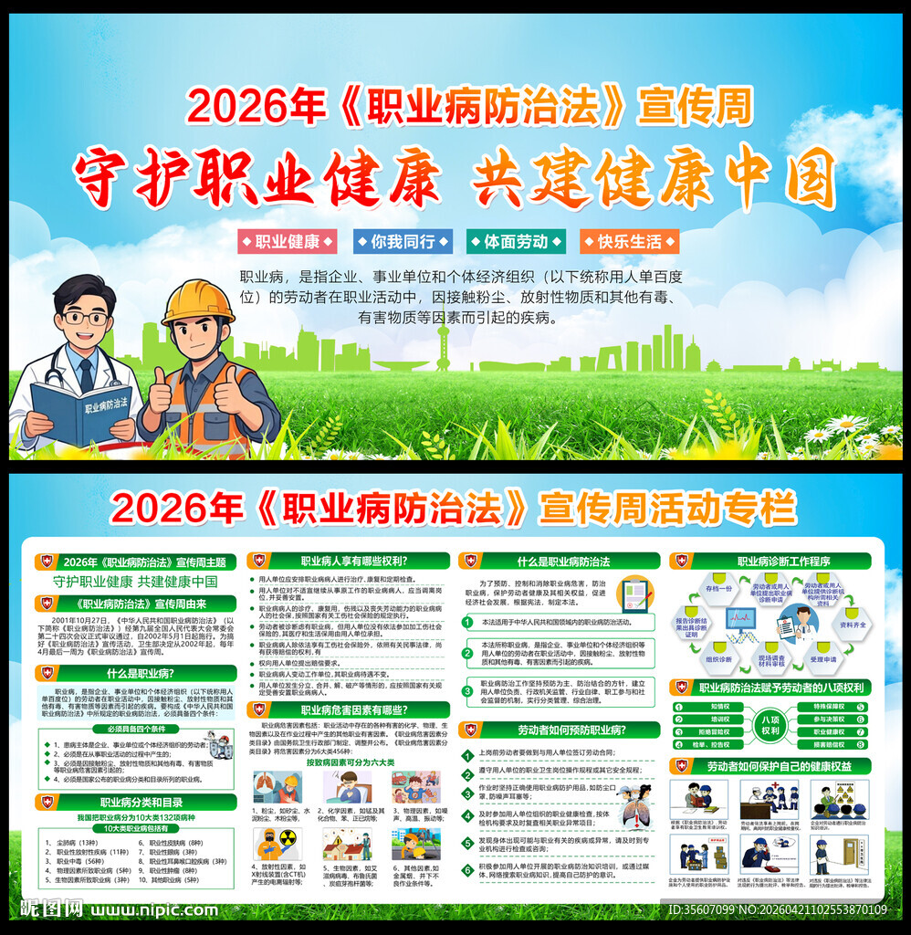 2026年职业病防治法海报