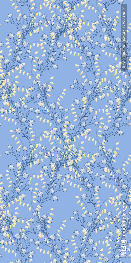 浅蓝色花卉纹理图案
